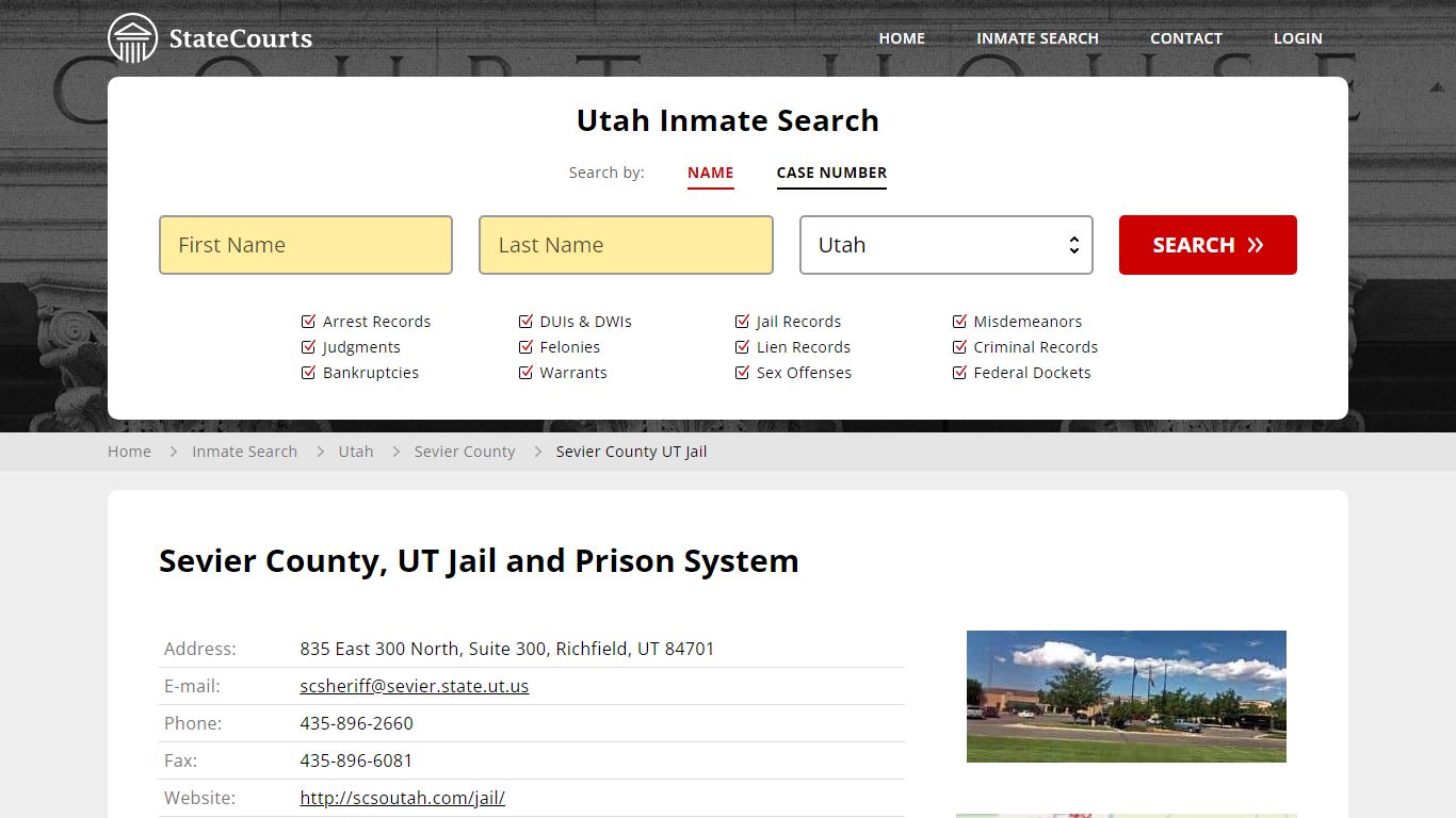 Sevier County UT Jail Inmate Records Search, Utah - StateCourts