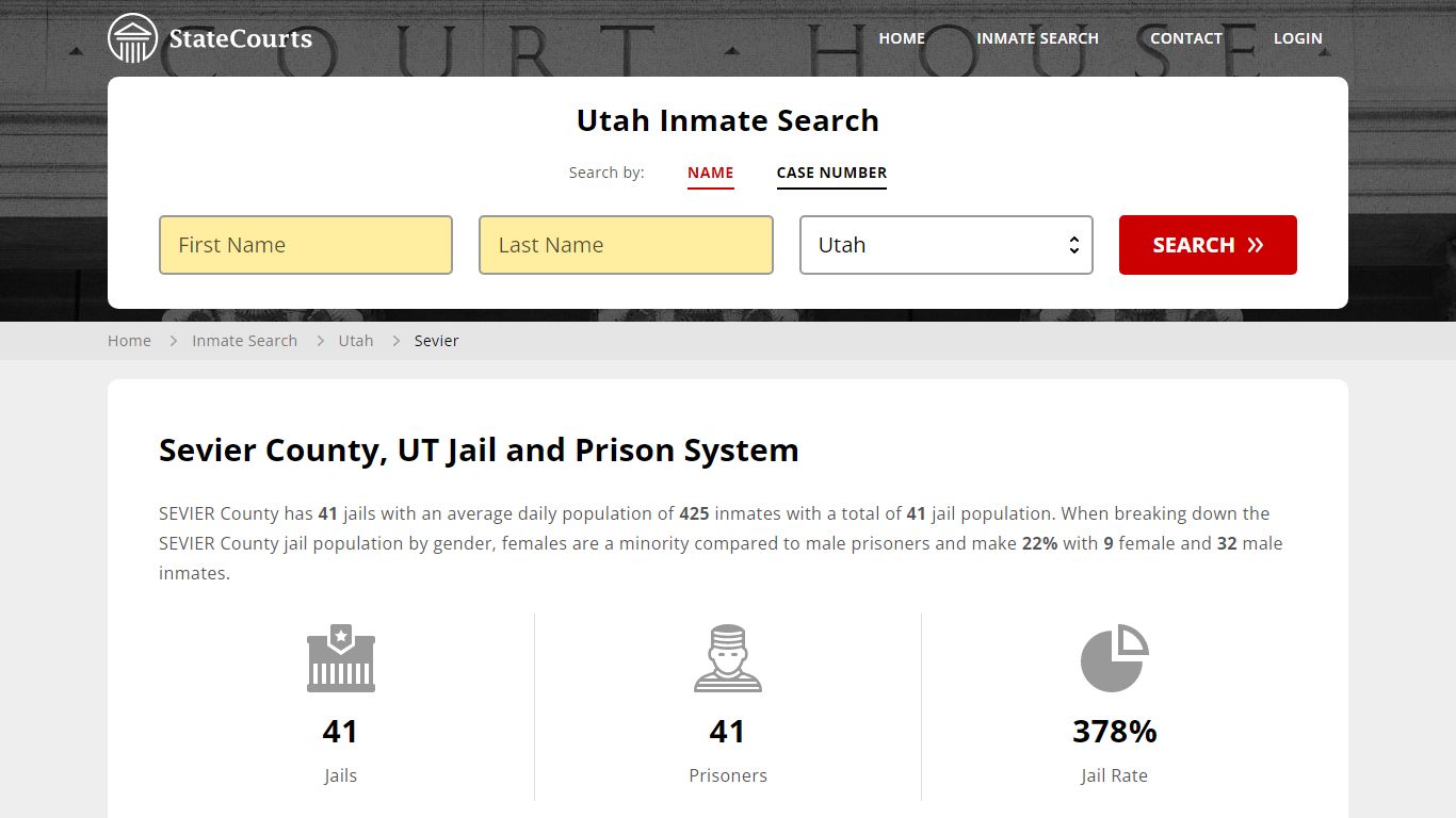 Sevier County, UT Inmate Search - StateCourts
